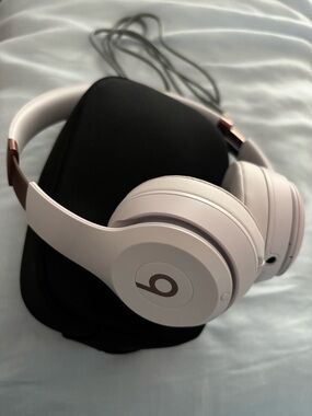 Beats by Dre Over-Ear Headphones in Light Pink with Rose Gold Accents